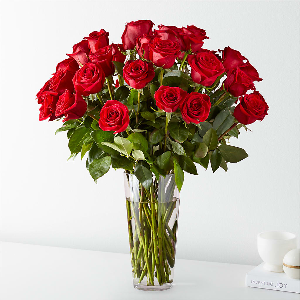 Long Stem Red Rose Bouquet – The Bay Window Llc, Garrettsville OH