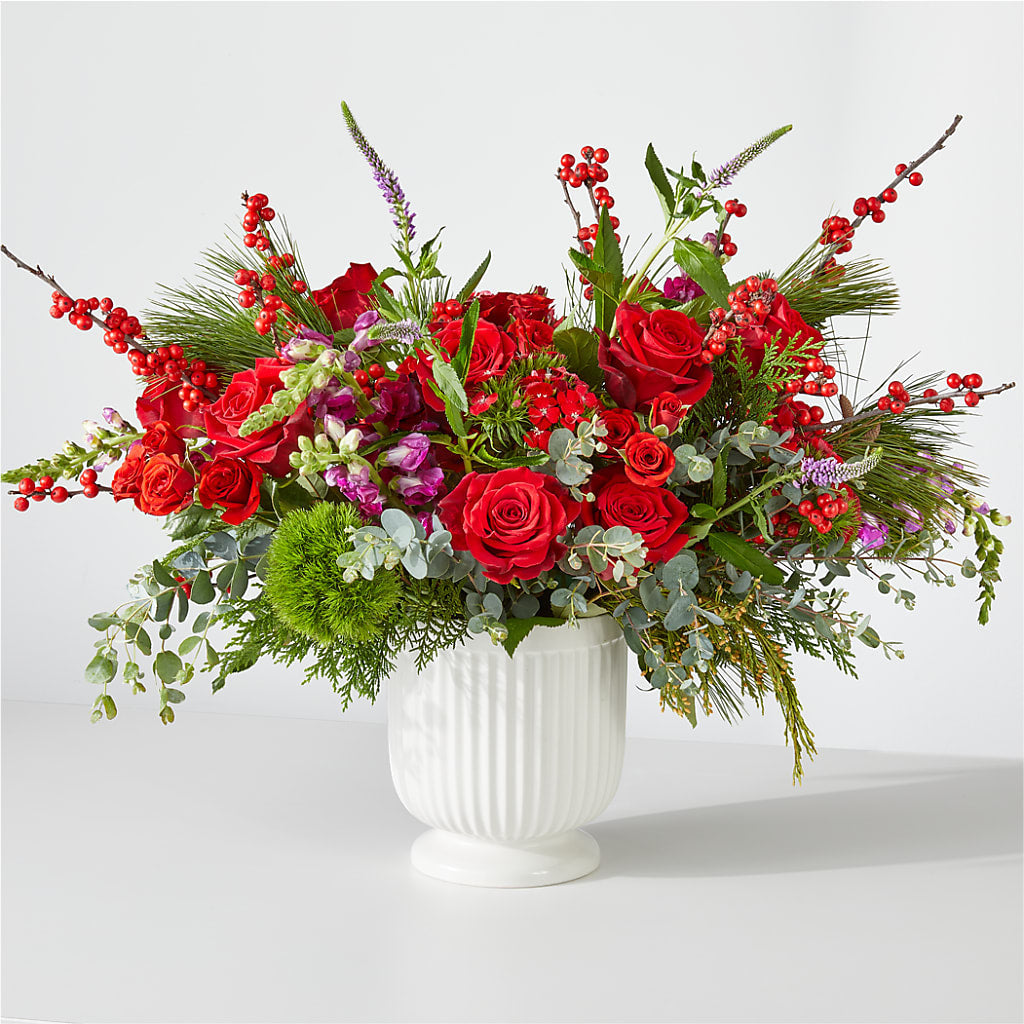 Big Red Bow Bouquet – The Bay Window Llc, Garrettsville OH