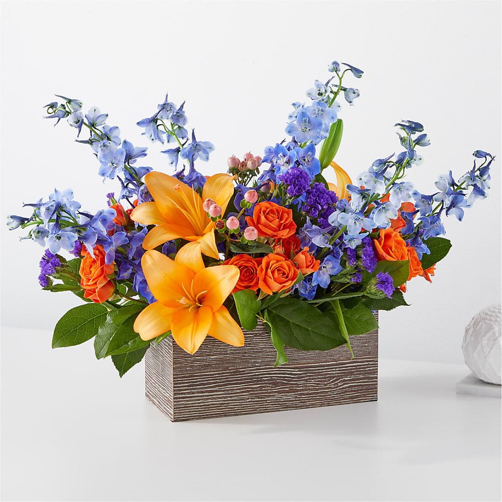 Radiant Citrus Box Bouquet – The Bay Window Llc, Garrettsville OH