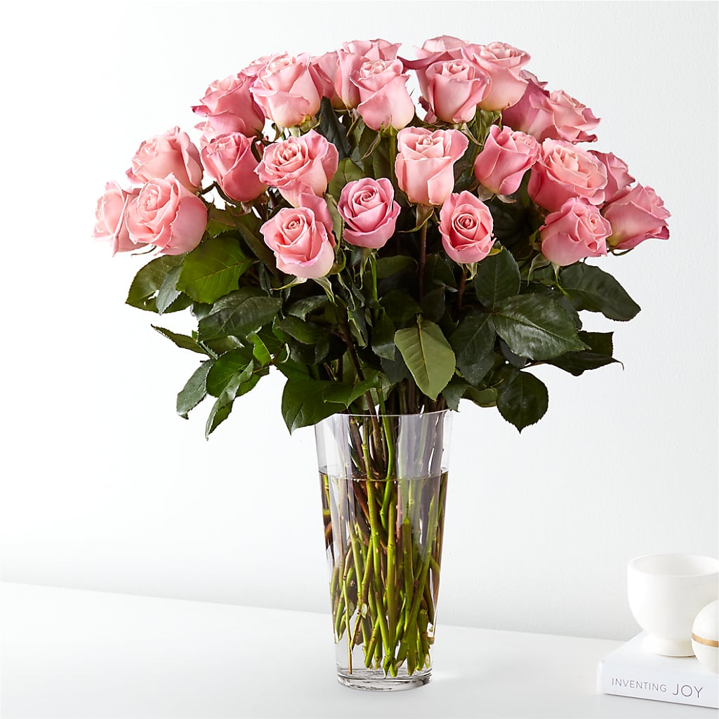 Long Stem Pink Rose Bouquet – The Bay Window Llc, Garrettsville OH
