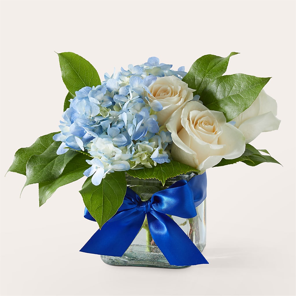 Sky Blue Delight Bouquet – The Bay Window Llc, Garrettsville OH