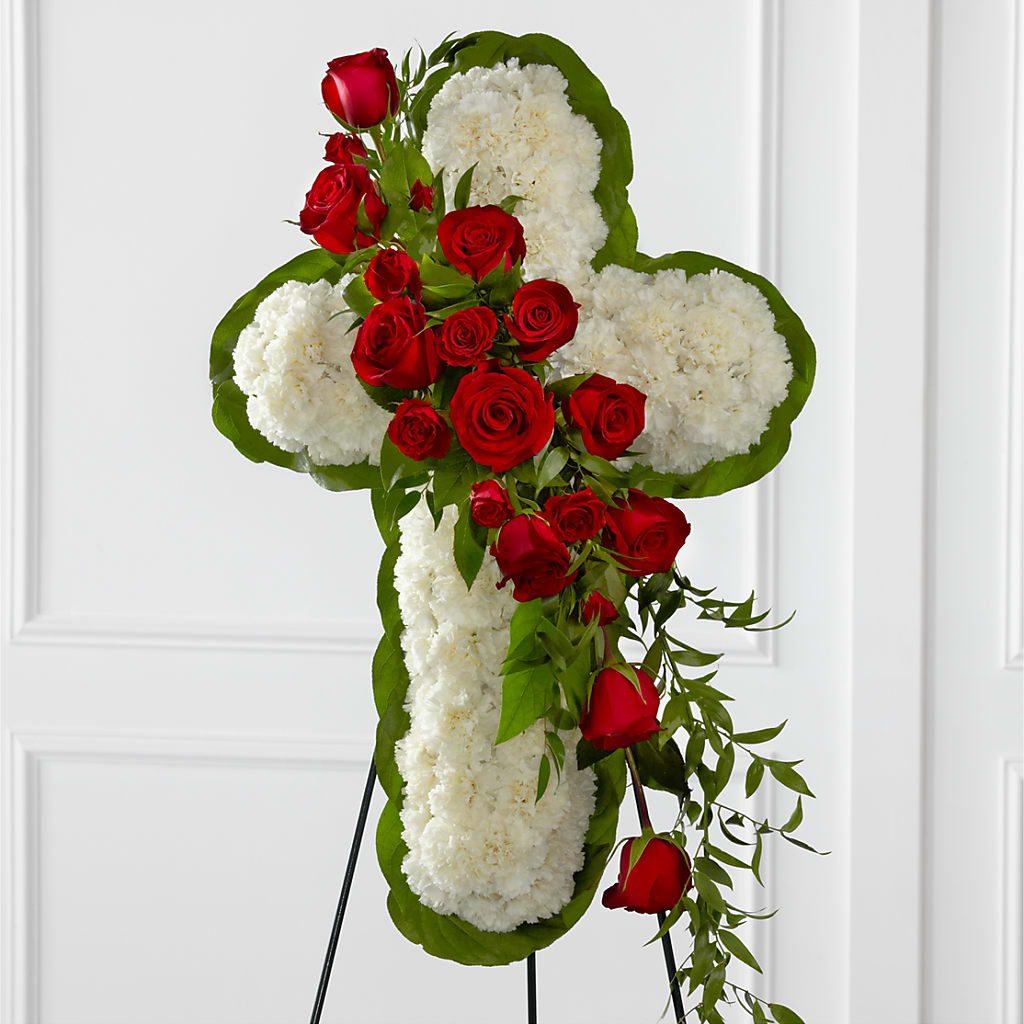 Floral Cross Easel – The Bay Window Llc, Garrettsville OH