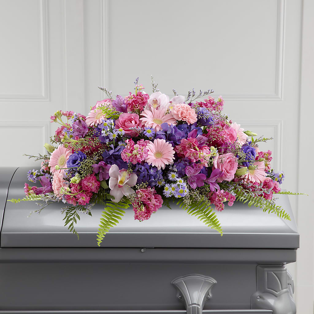 Glorious Garden Casket Spray – The Bay Window Llc, Garrettsville OH
