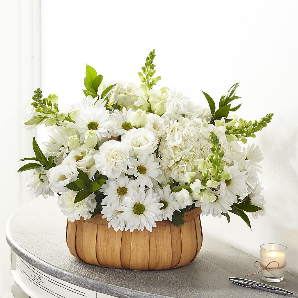Pure Ivory Basket – The Bay Window Llc, Garrettsville OH