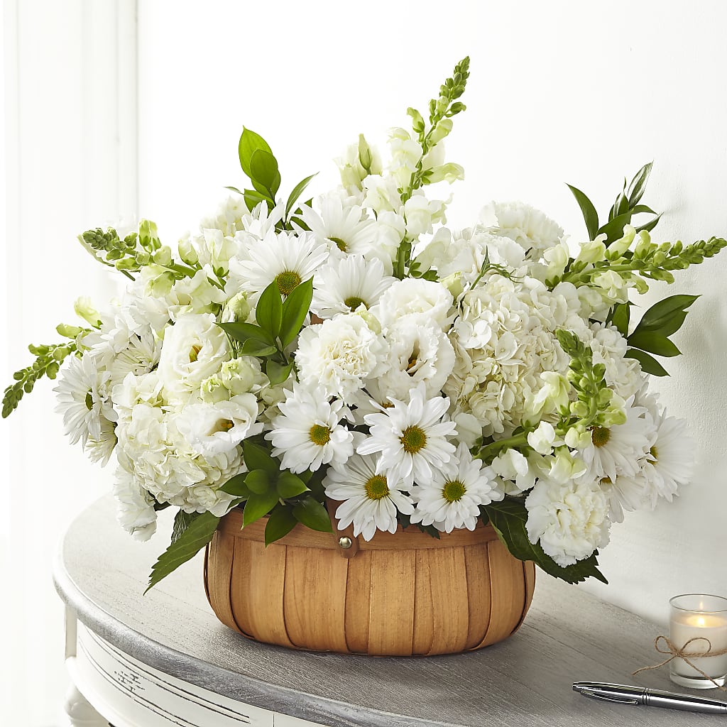 Pure Ivory Basket – The Bay Window Llc, Garrettsville OH