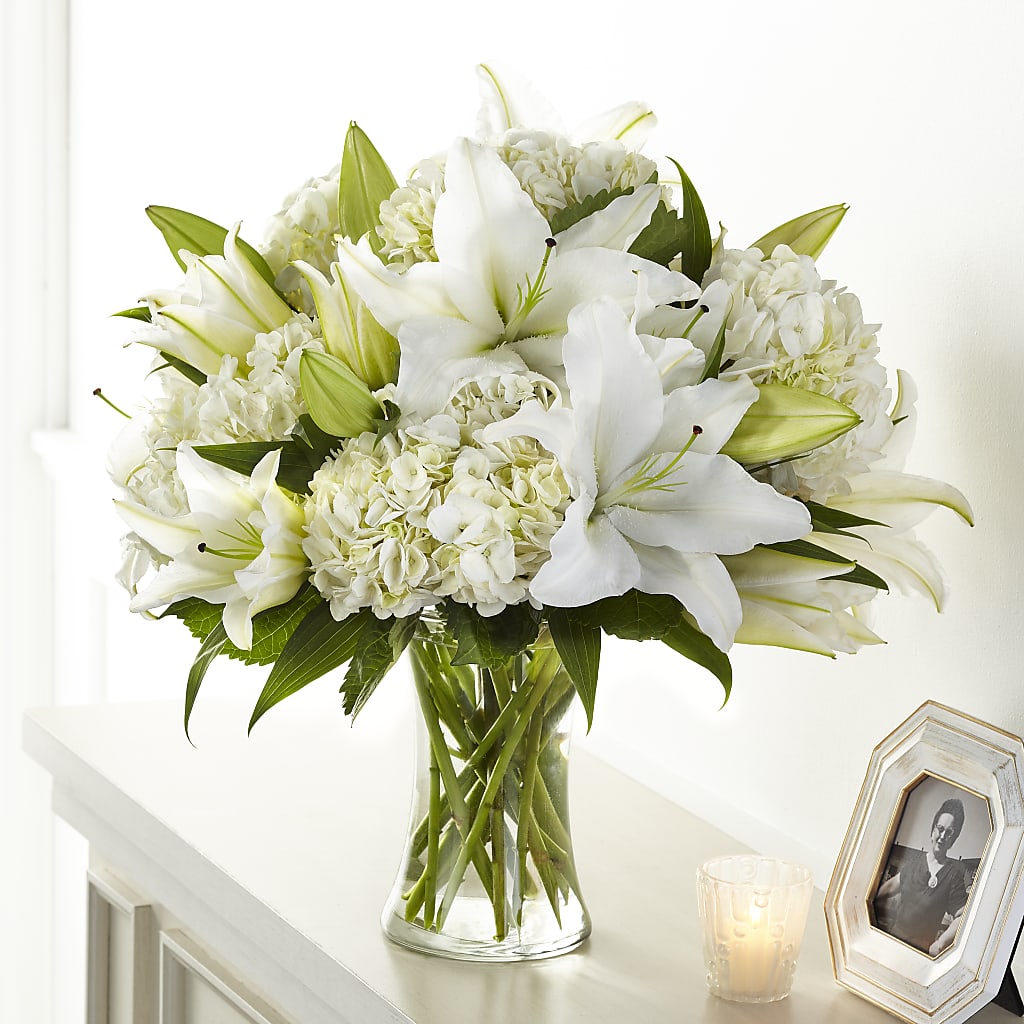 Compassionate Lily Bouquet – The Bay Window Llc, Garrettsville OH