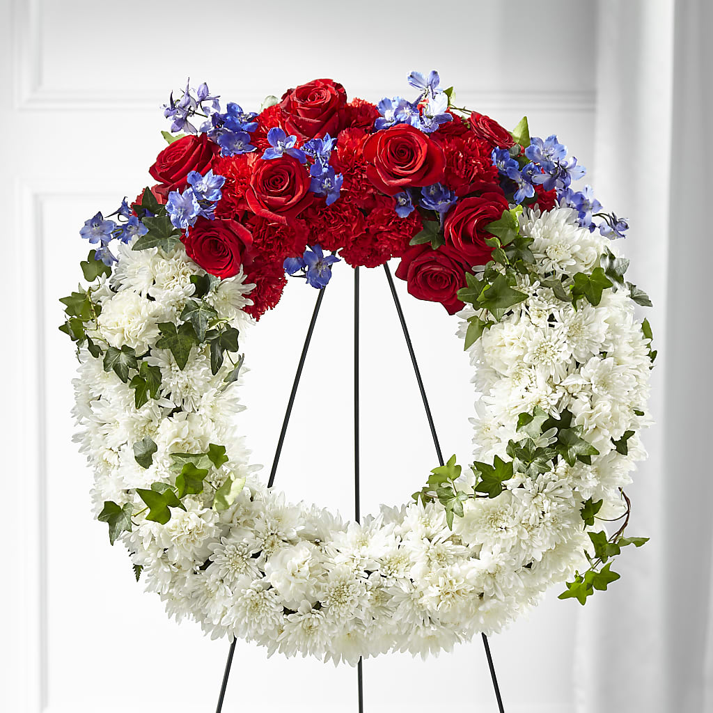 Patriotic Passion Wreath – The Bay Window Llc, Garrettsville OH