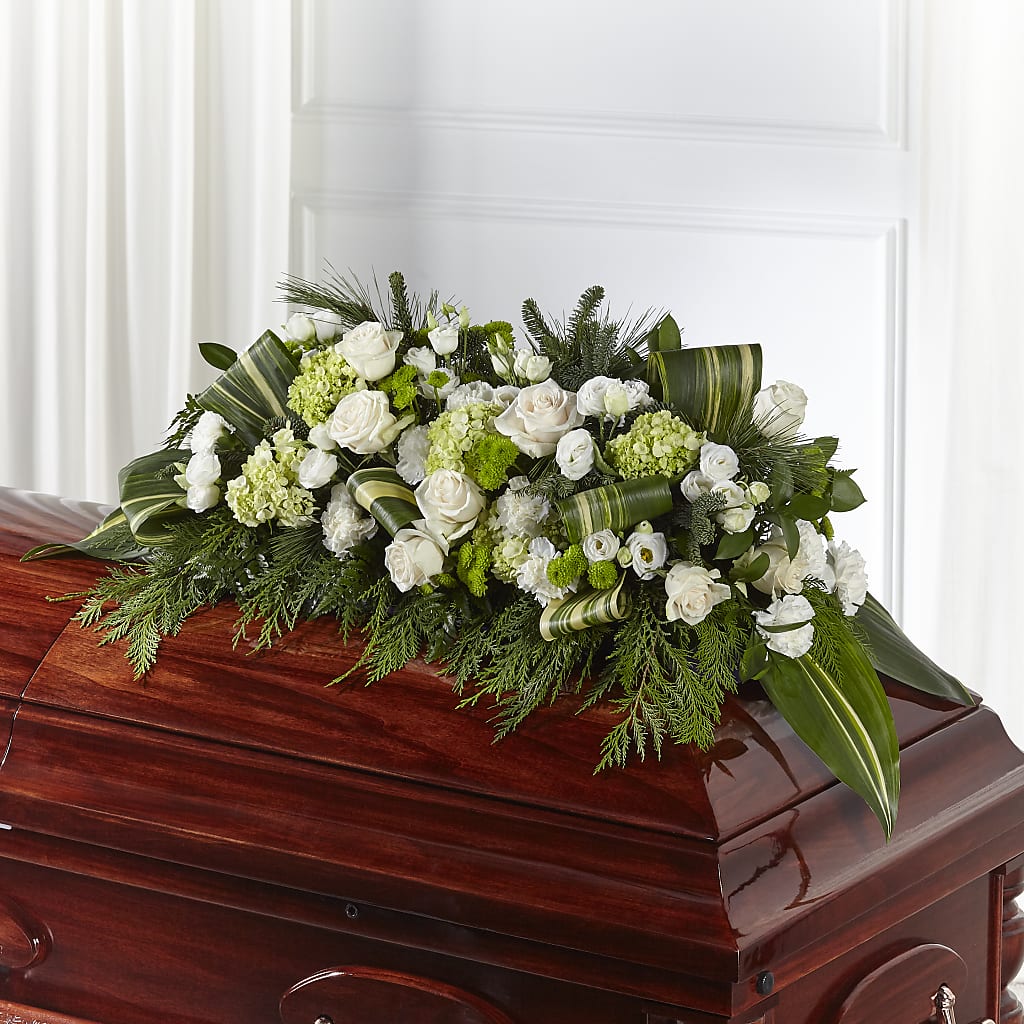 Hopeful Gesture Casket Spray – The Bay Window Llc, Garrettsville OH