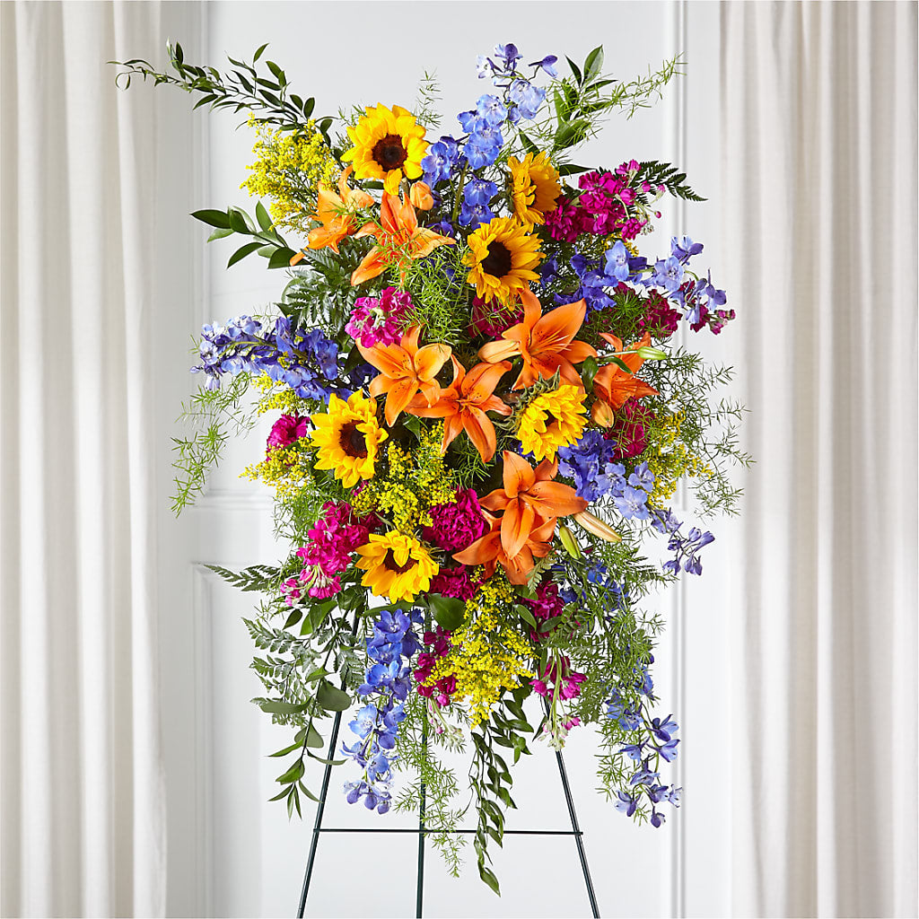 Sunlit Memories Standing Spray (Standard) – The Bay Window Llc, Garrettsville OH