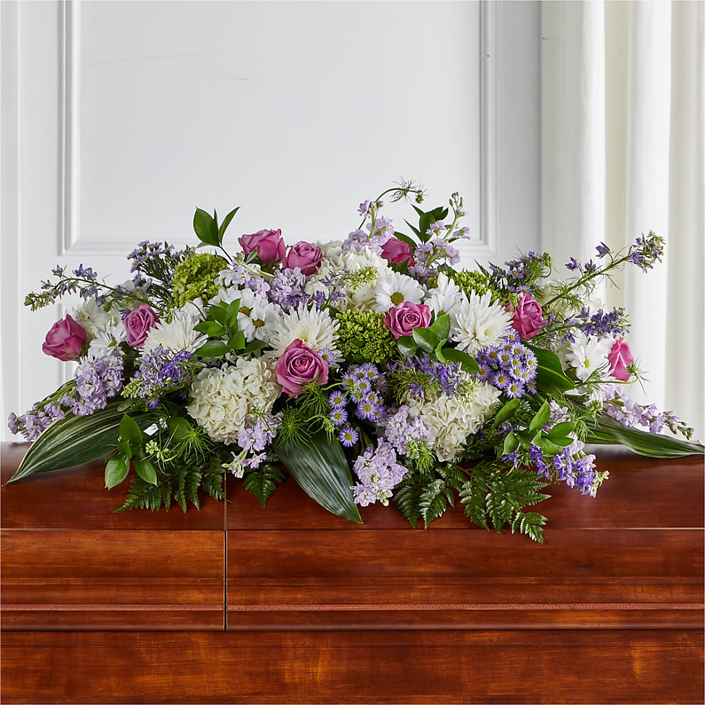 Meadows of Serenity Casket Spray – The Bay Window Llc, Garrettsville OH