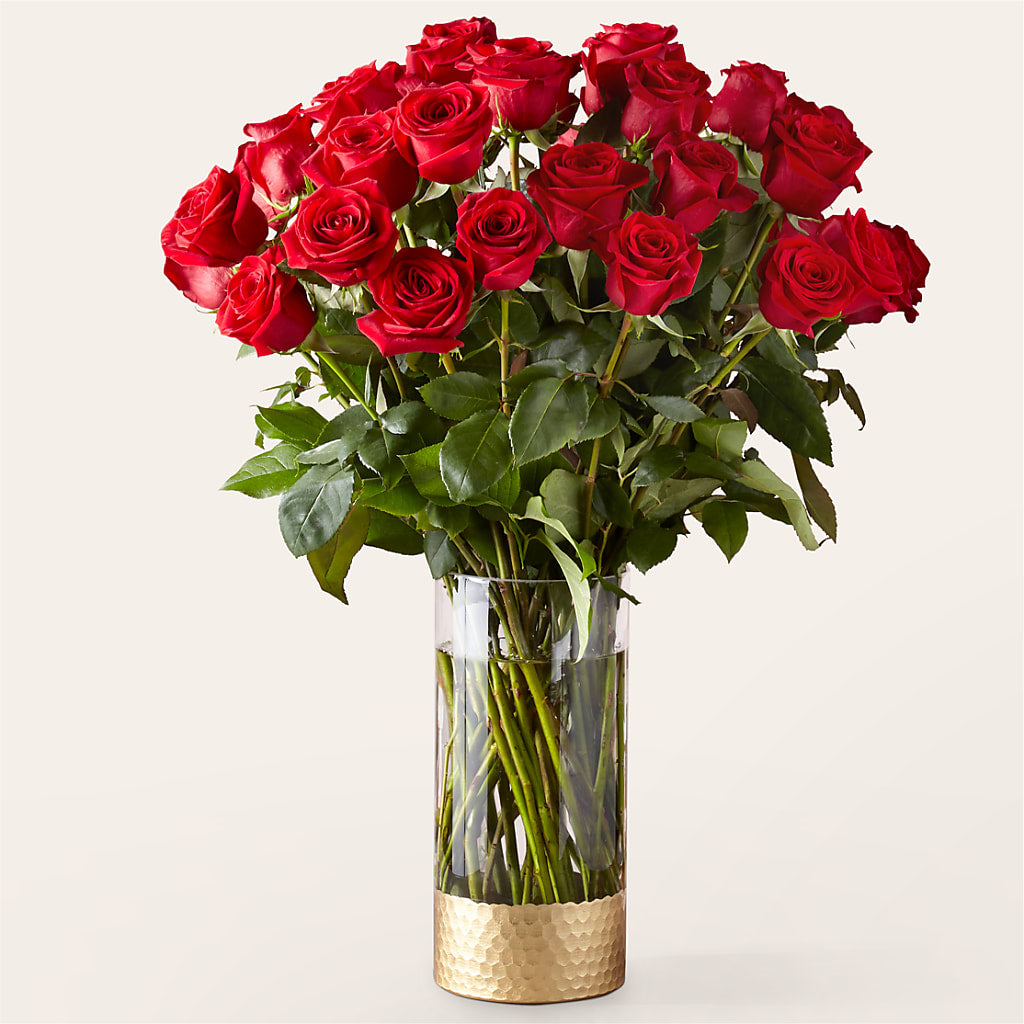 Classic Love Red Rose Bouquet – The Bay Window Llc, Garrettsville OH