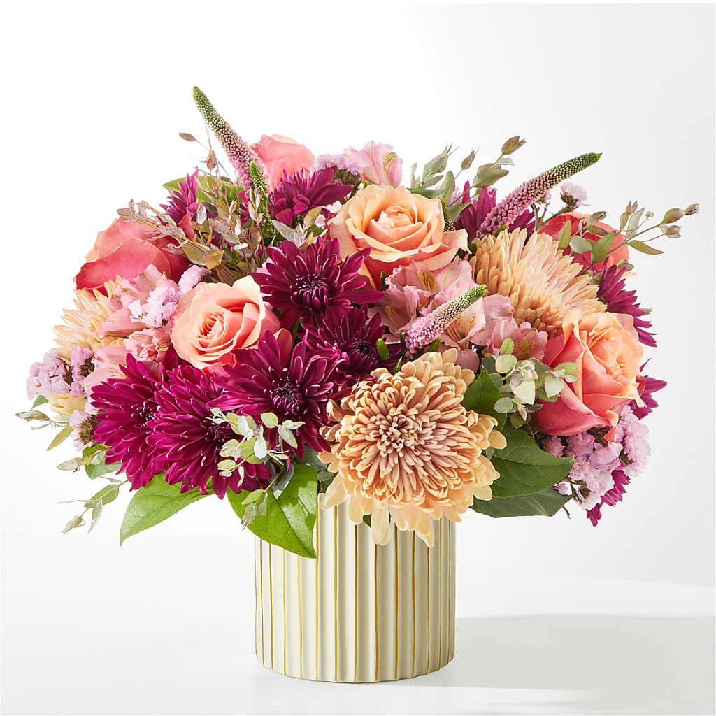 Berry Cobbler Bouquet with Ivory Vase – The Bay Window Llc, Garrettsville OH