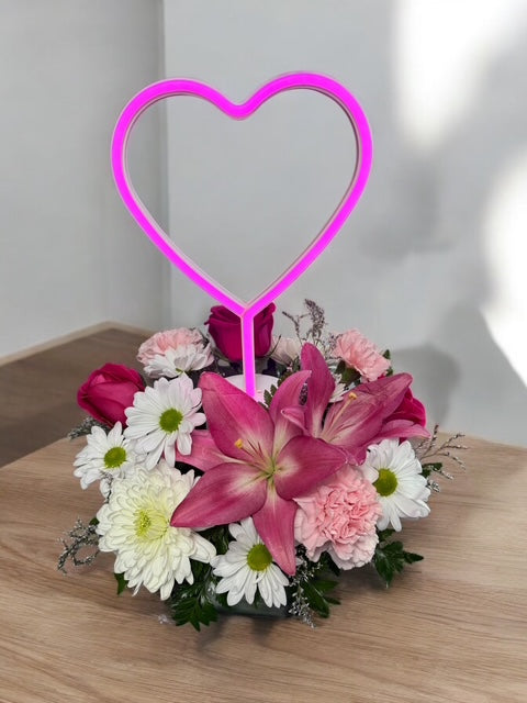 Pink hearts bouquet