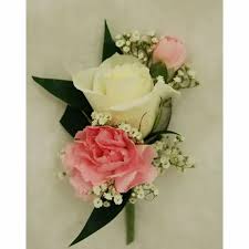 White rose & pink carnation boutonniere