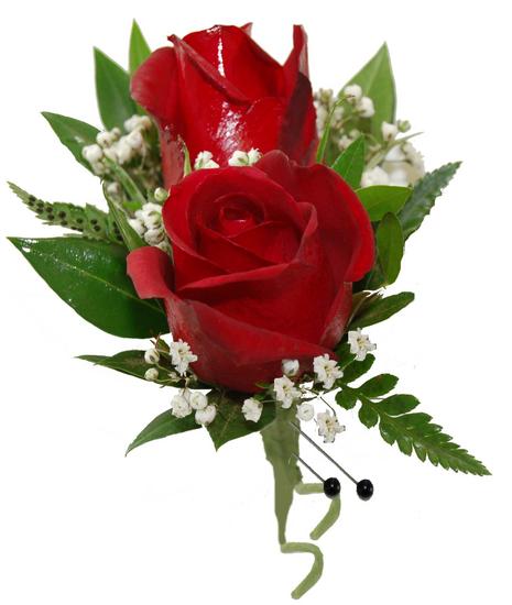 Red Miniature Rose boutonniere