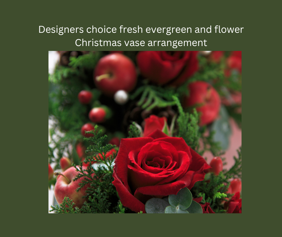 Designers choice Christmas vase arrg