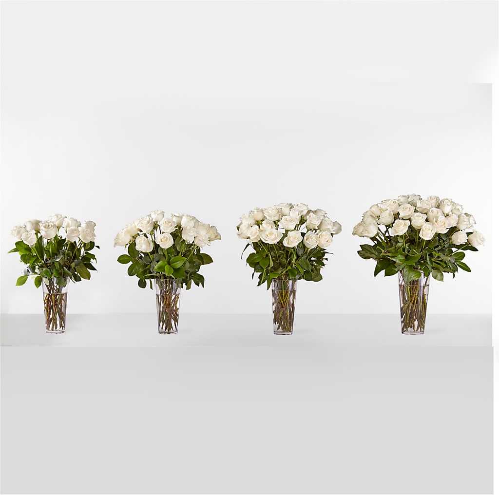 Long Stem White Rose Bouquet –  The Bay Window Llc, Garrettsville OH
