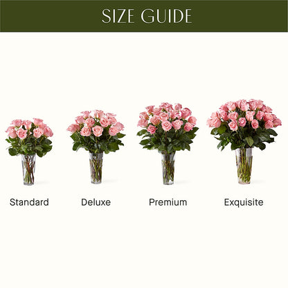 Long Stem Pink Rose Bouquet –  The Bay Window Llc, Garrettsville OH