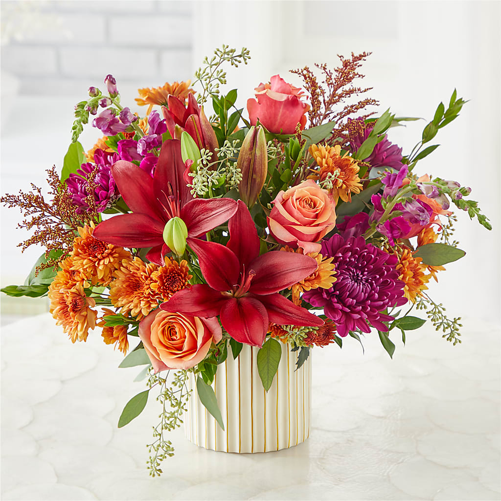 Burgundy Landscape Bouquet –  The Bay Window Llc, Garrettsville OH