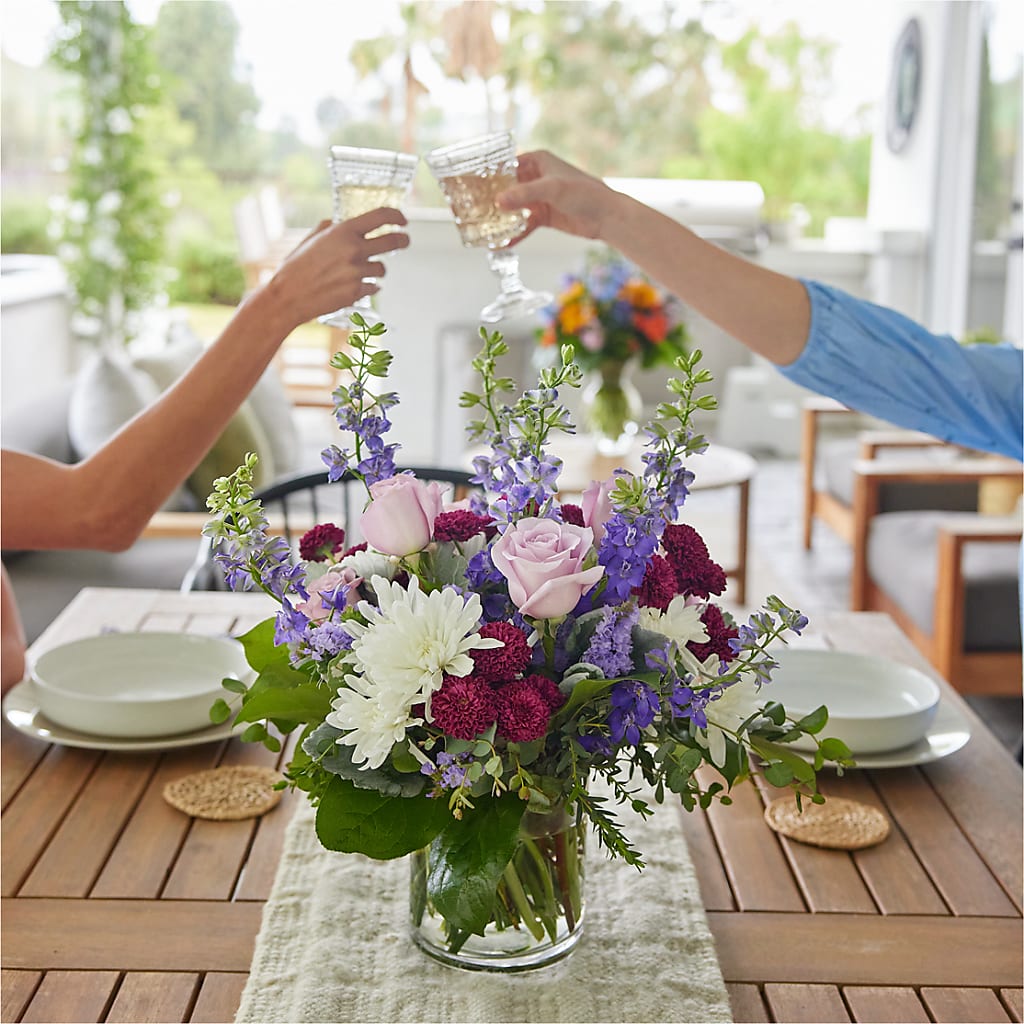 Violet Frost Bouquet –  The Bay Window Llc, Garrettsville OH