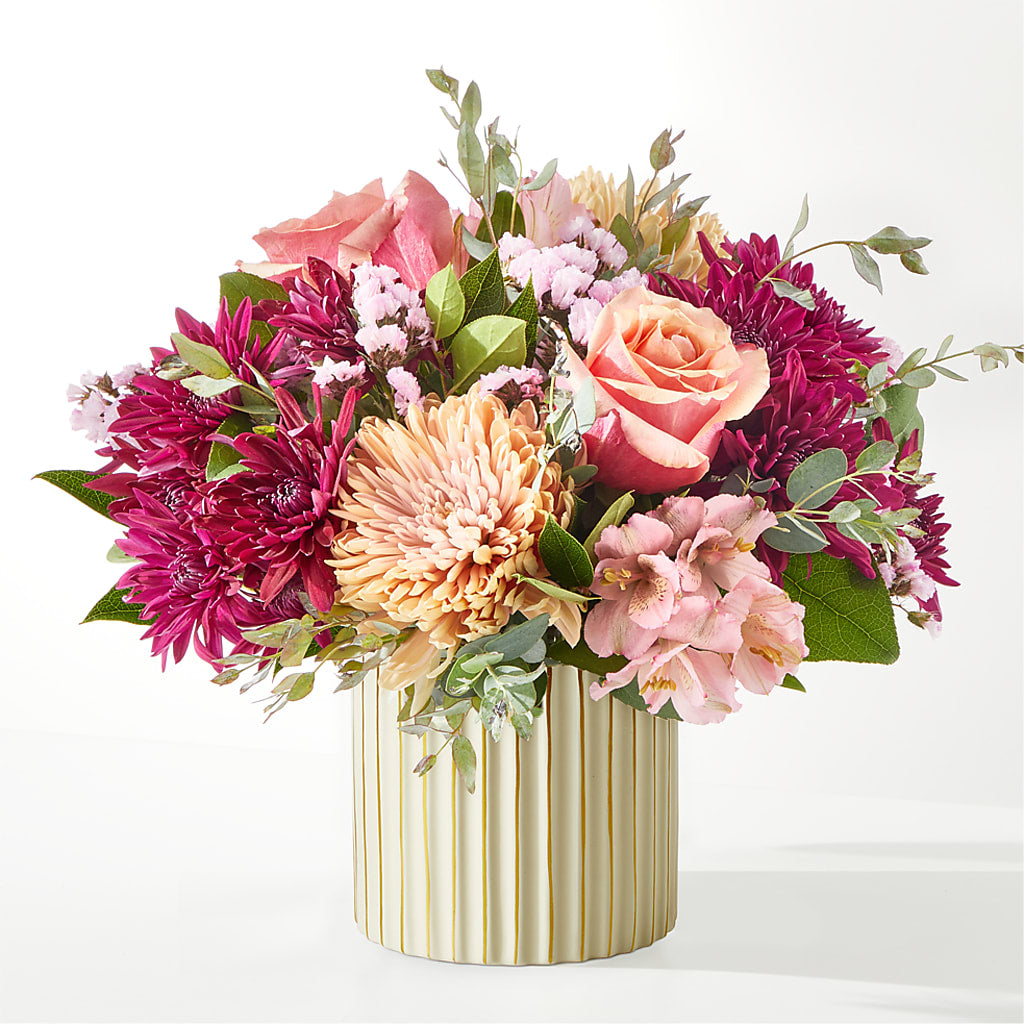Berry Cobbler Bouquet with Ivory Vase –  The Bay Window Llc, Garrettsville OH