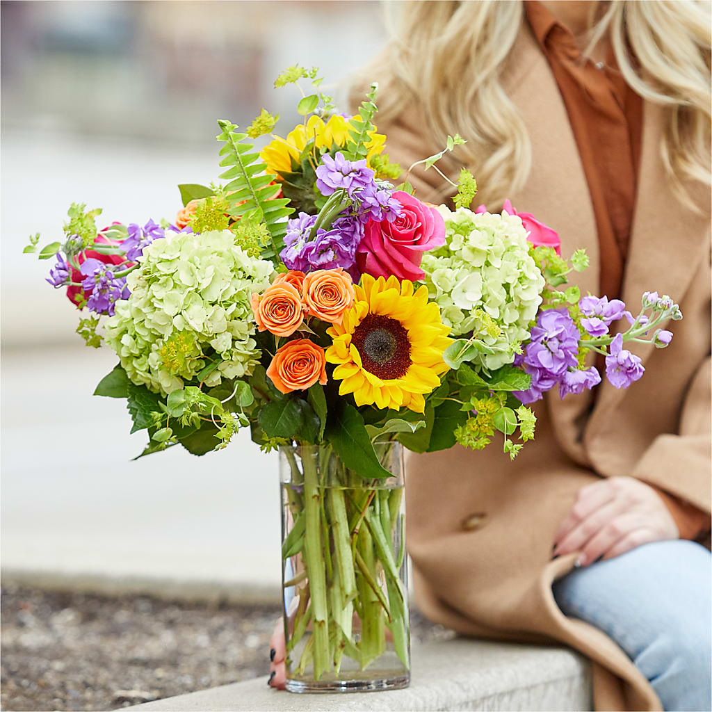 Vibrant Greetings Bouquet –  The Bay Window Llc, Garrettsville OH