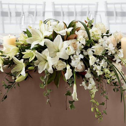 White Linen Arrangement –  The Bay Window Llc, Garrettsville OH