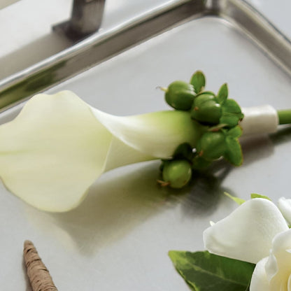 White Calla Boutonniere –  The Bay Window Llc, Garrettsville OH